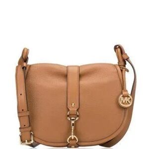 Michael Kors Leather Jamie Saddle Crossbody Handbag